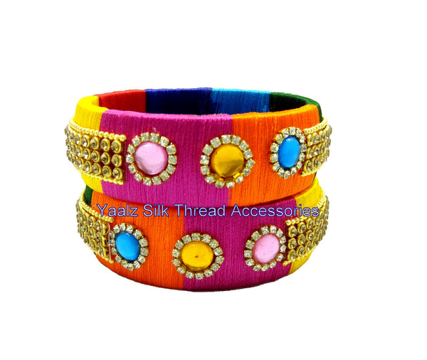 silk thread Single Bangle Collections 