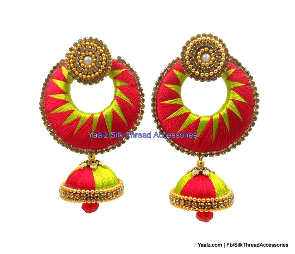 silk thread Grandeur Jumka Collections 