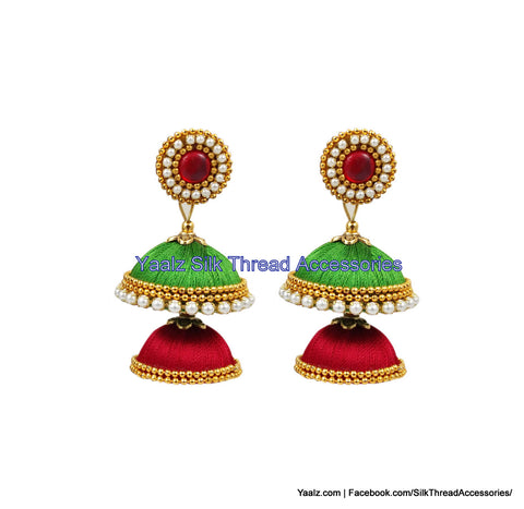 silk thread Grandeur Jumka Collections 