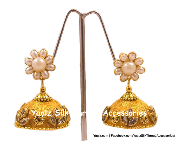 silk thread EARRING 