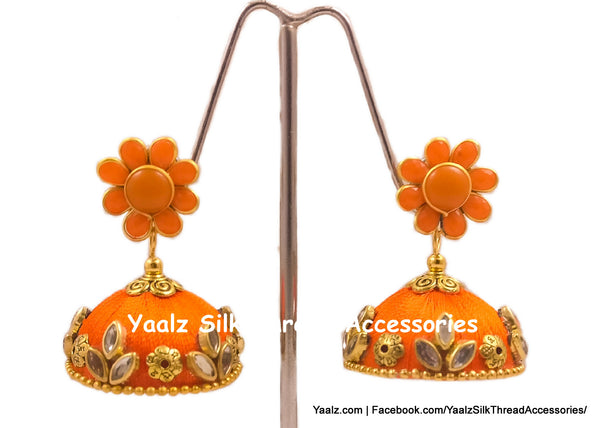 silk thread EARRING 