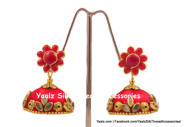 silk thread EARRING 