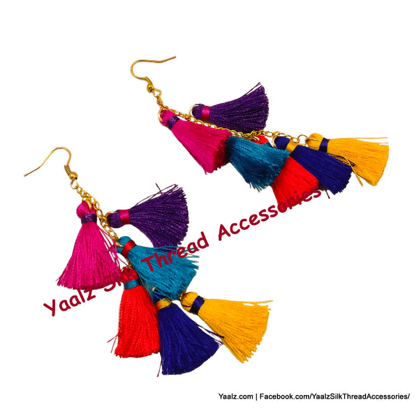 silk thread EARRING 