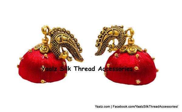 silk thread EARRING 