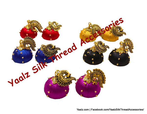 silk thread EARRING 