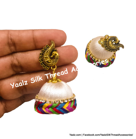 silk thread EARRING 