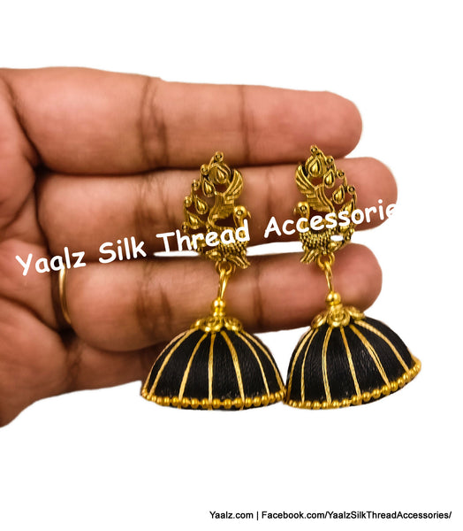 silk thread Grandeur Jumka Collections 