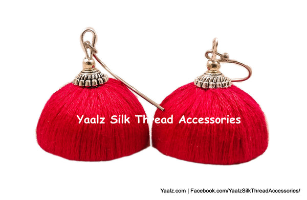 silk thread EARRING 