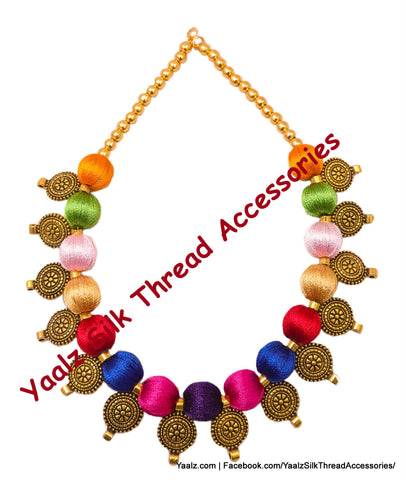 silk thread NECKSET & EARRING 