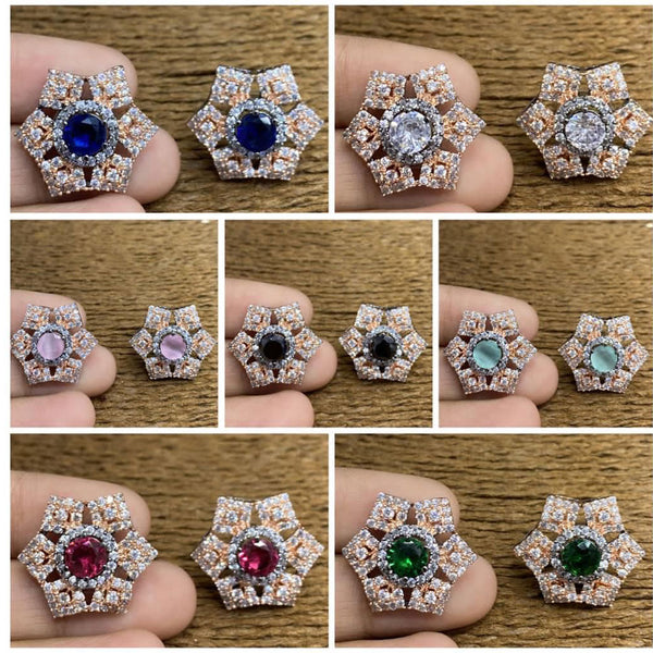 Yaalz Bijouterie Collections - Victoria Stone Stud Earrings In Various Colors