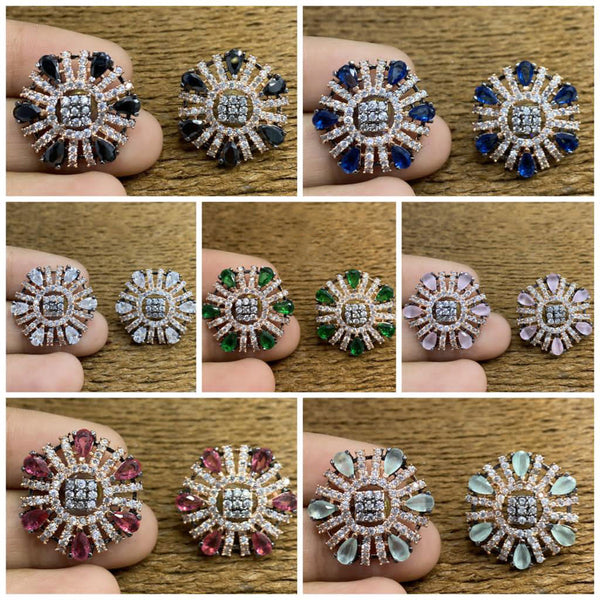 Yaalz Bijouterie Collections - Victoria Stone Stud Earrings In Various Colors