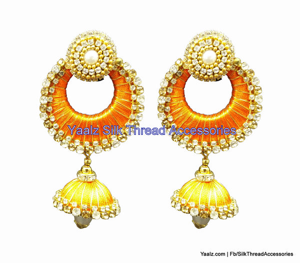 silk thread Chand Bali Earring 