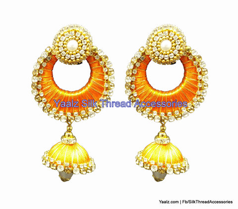 silk thread Chand Bali Earring 