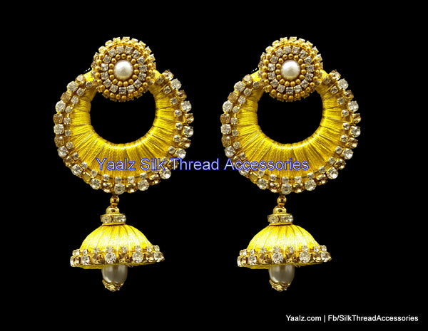 silk thread Chand Bali Earring 