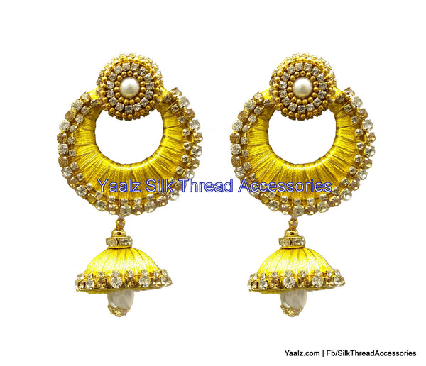silk thread Chand Bali Earring 