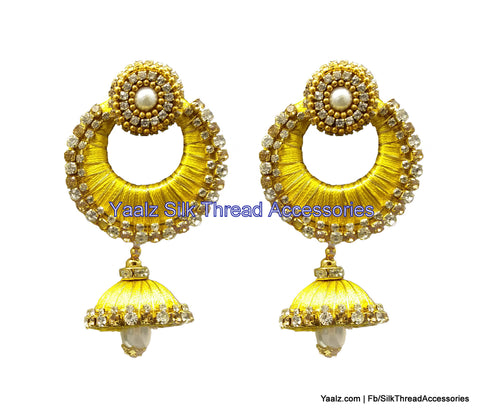 silk thread Chand Bali Earring 