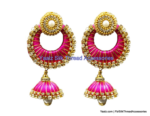 silk thread Chand Bali Earring 