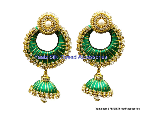 silk thread Chand Bali Earring 