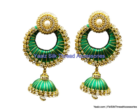 silk thread Chand Bali Earring 