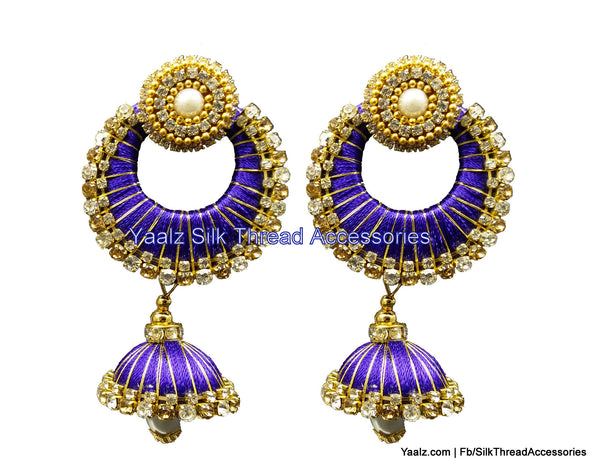 silk thread Chand Bali Earring 