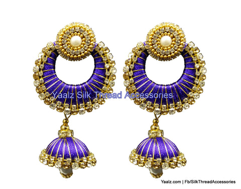 silk thread Chand Bali Earring 