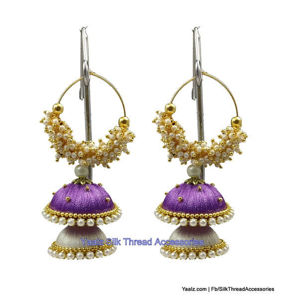 silk thread Grandeur Jumka Collections 