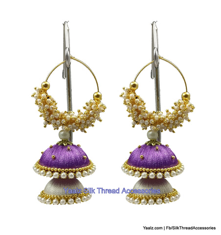 silk thread Grandeur Jumka Collections 