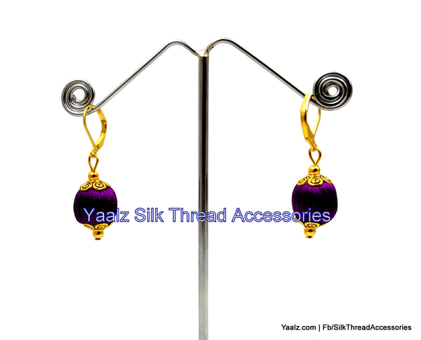 silk thread Bead Earrings 