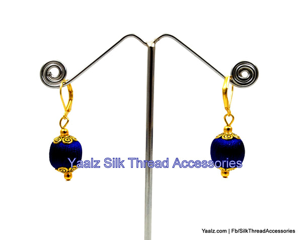 silk thread Bead Earrings 