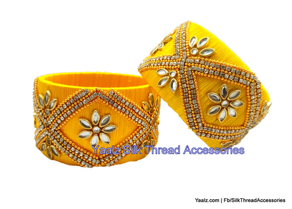 silk thread Single Bangle Collections 