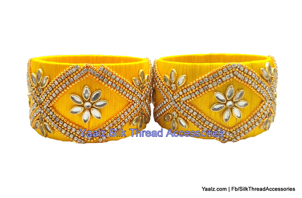 silk thread Single Bangle Collections 