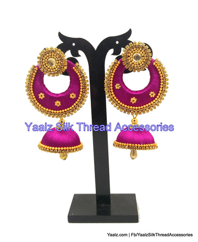 silk thread Chand Bali Earring 
