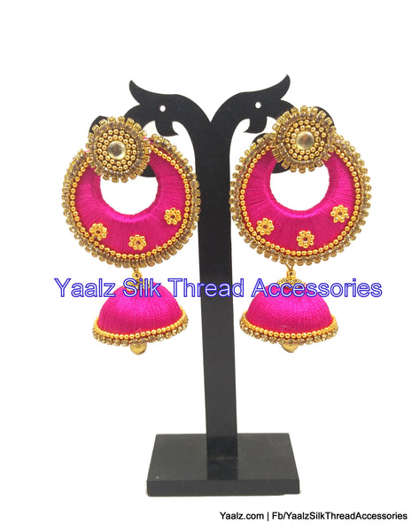 silk thread Chand Bali Earring 