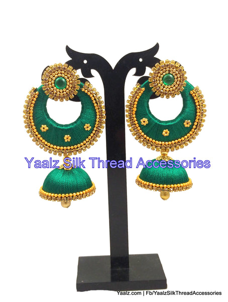 silk thread Chand Bali Earring 