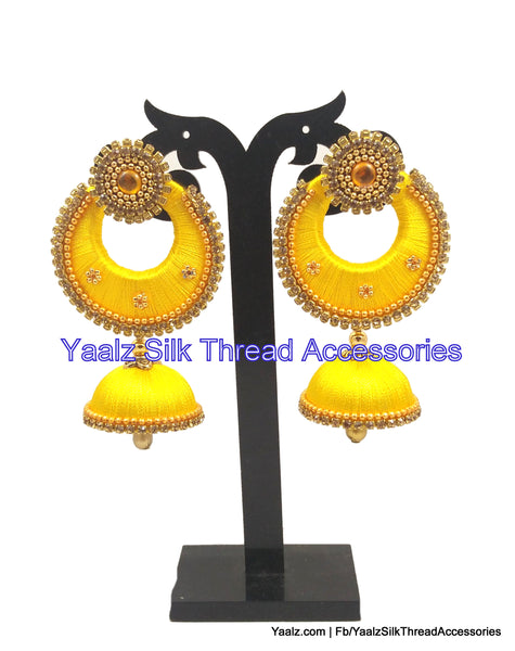 silk thread Chand Bali Earring 