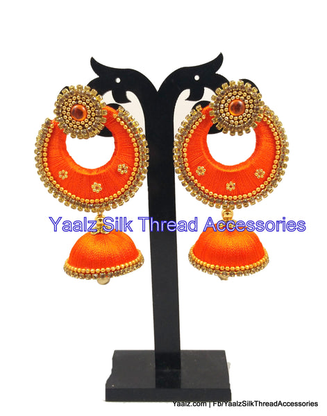 silk thread Chand Bali Earring 