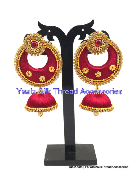 silk thread Chand Bali Earring 