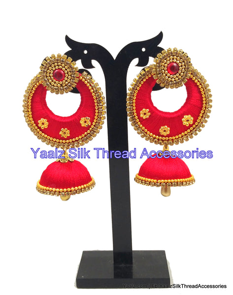 silk thread Chand Bali Earring 