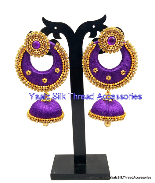 silk thread Chand Bali Earring 