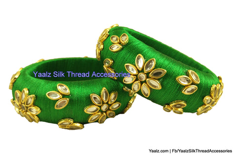 silk thread Single Bangle Collections 