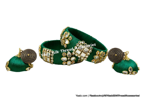 silk thread Bangle & Earring 