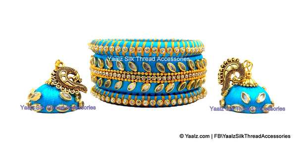 silk thread Bangle & Earring 