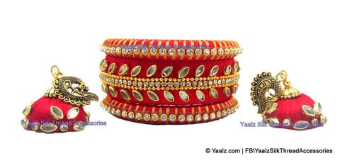 silk thread Bangle & Earring 