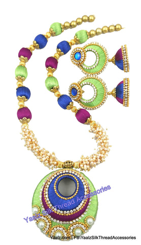 silk thread NECKSET & EARRING 