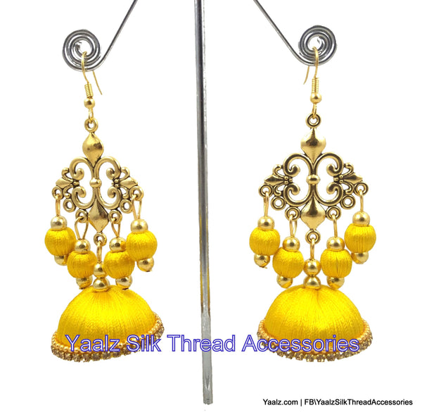 silk thread EARRING 