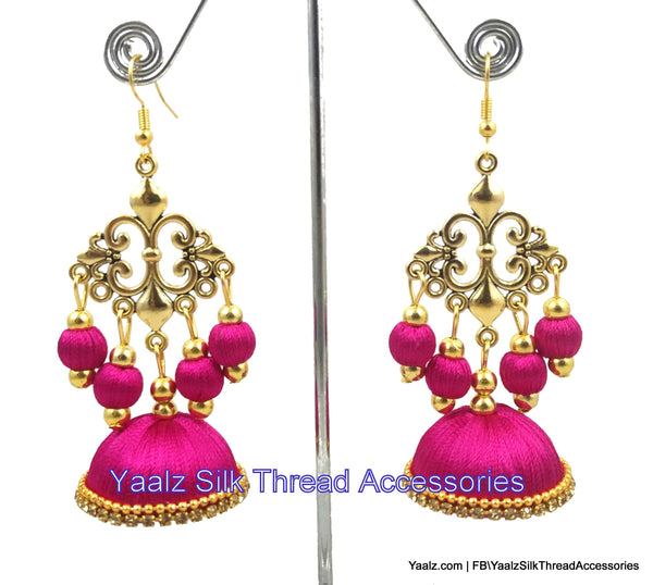 silk thread EARRING 