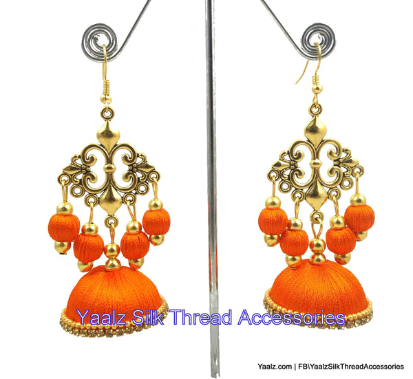 silk thread EARRING 