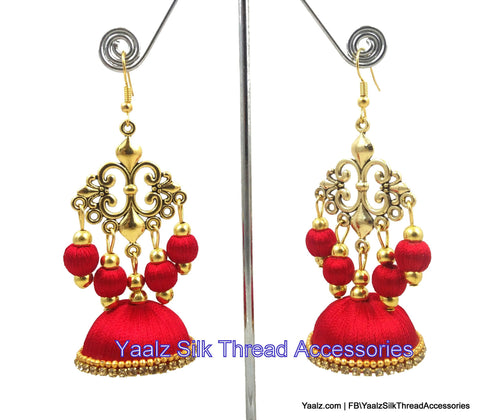 silk thread EARRING 