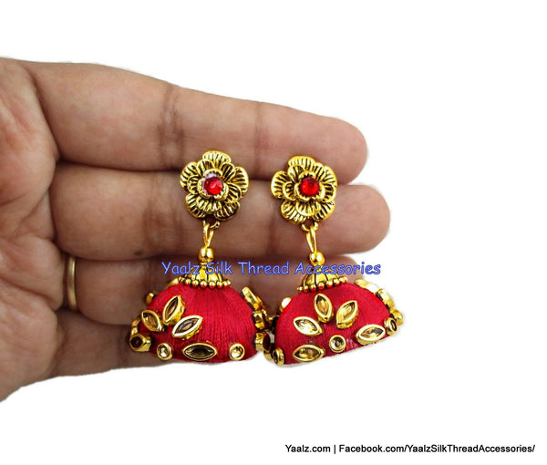 silk thread EARRING 