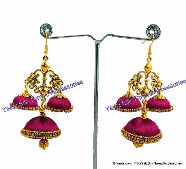 silk thread EARRINGS 